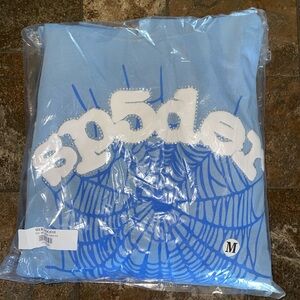Sp5der Hoodie Sky Blue Size Medium (BRANDNEW)